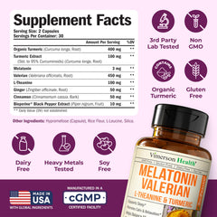 L-Theanine and Valerian Root ingredients in the product