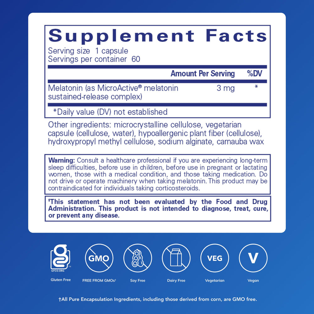 Extended-release Melatonin-SR capsules for 6-hour sleep support