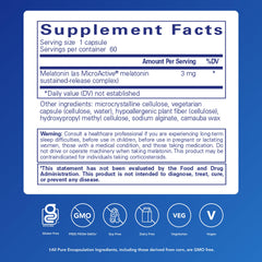 Extended-release Melatonin-SR capsules for 6-hour sleep support