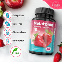 Vegan and gluten-free melatonin supplement packaging