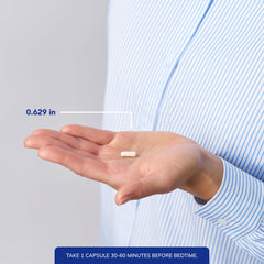 Close-up of a Melatonin-SR capsule