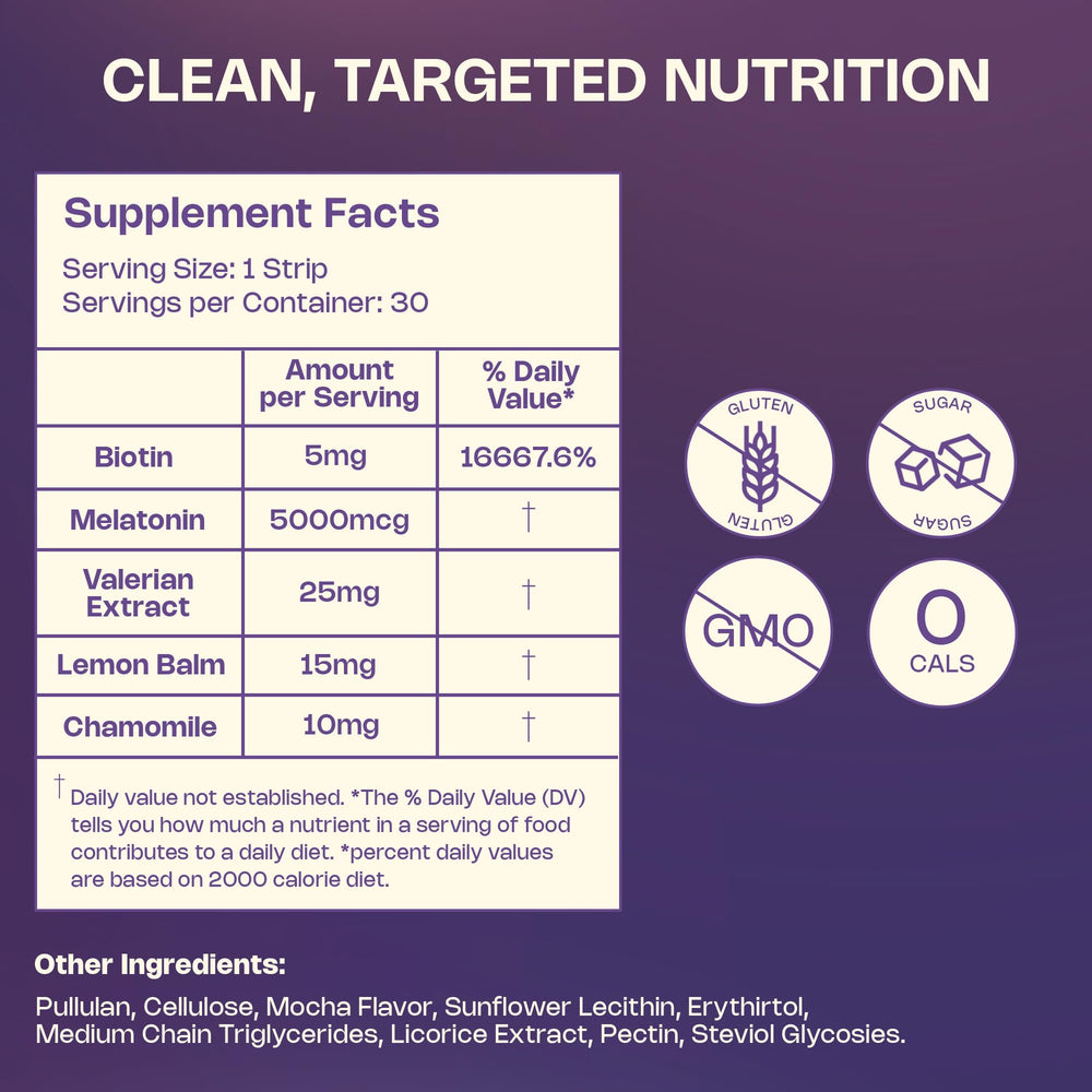 Chamomile and lemon balm in MeltinStrips blend