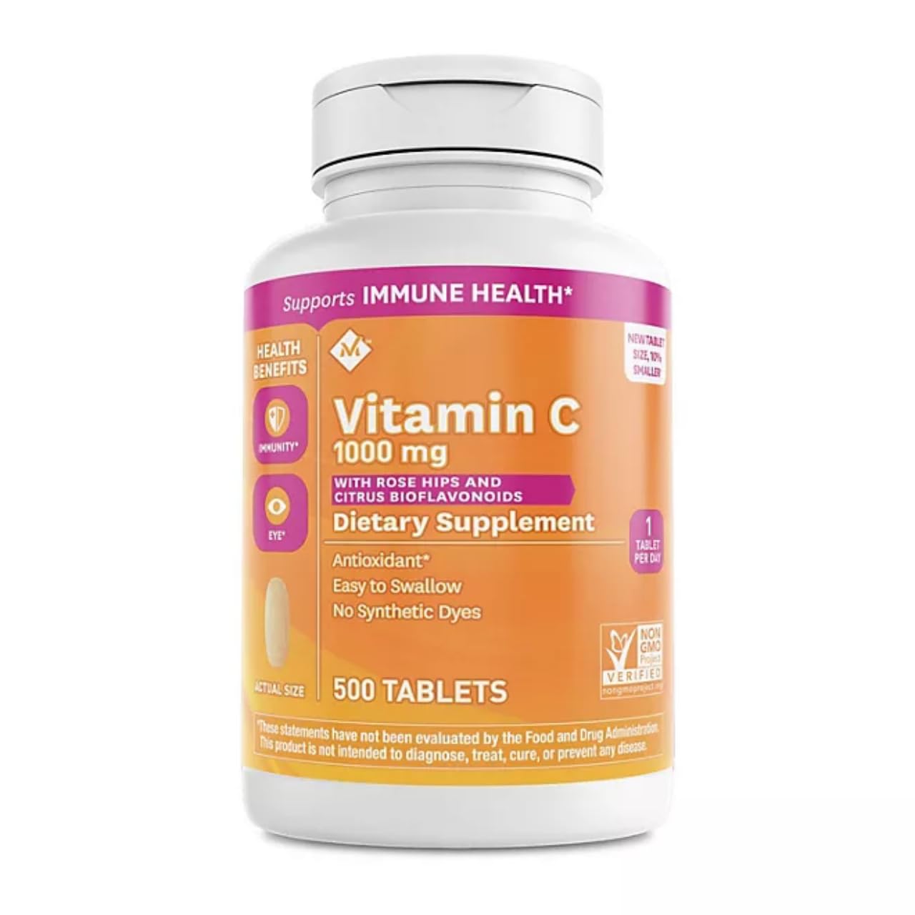 Bottle of Member's Mark Vitamin C 1000 mg with rosehips and citrus bioflavonoids (500 count)
