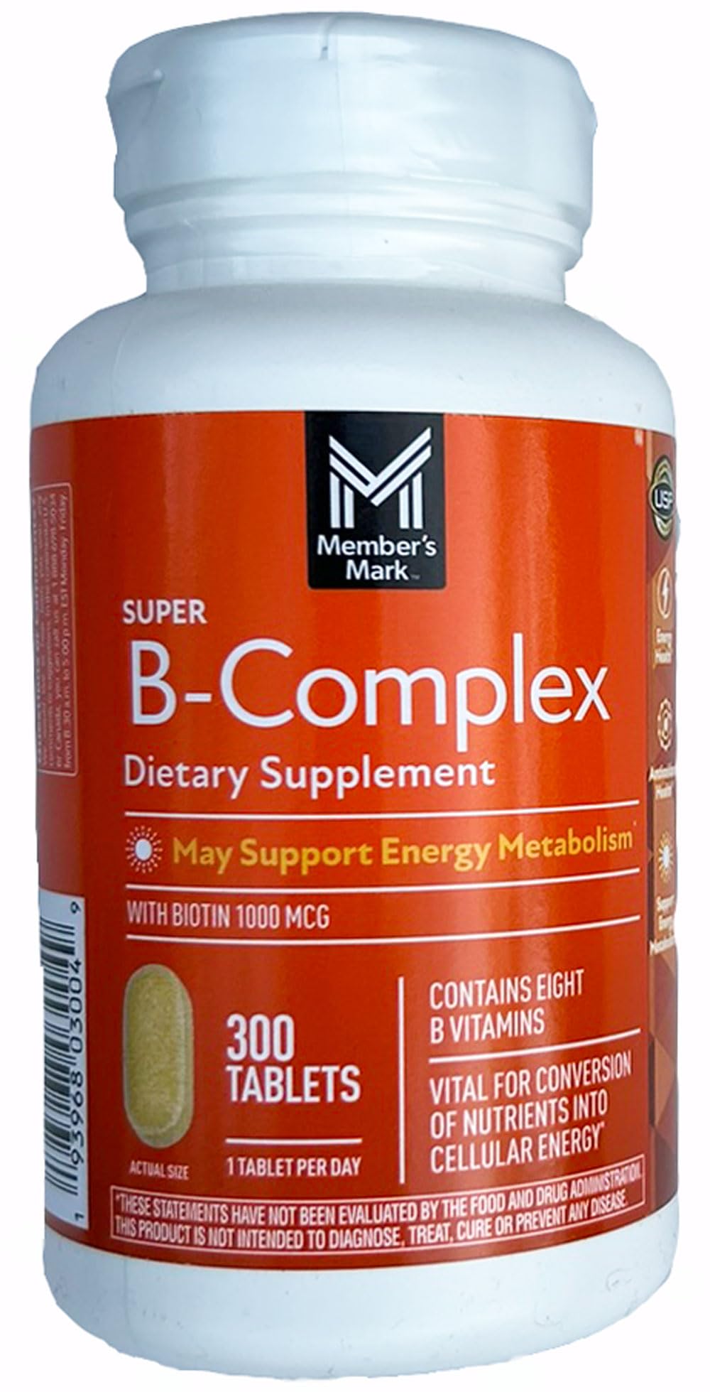 Members Mark Super B-Complex bottle on a white background