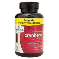 Members Mark Clinical Strength Cranberry 500mg bottle supplement