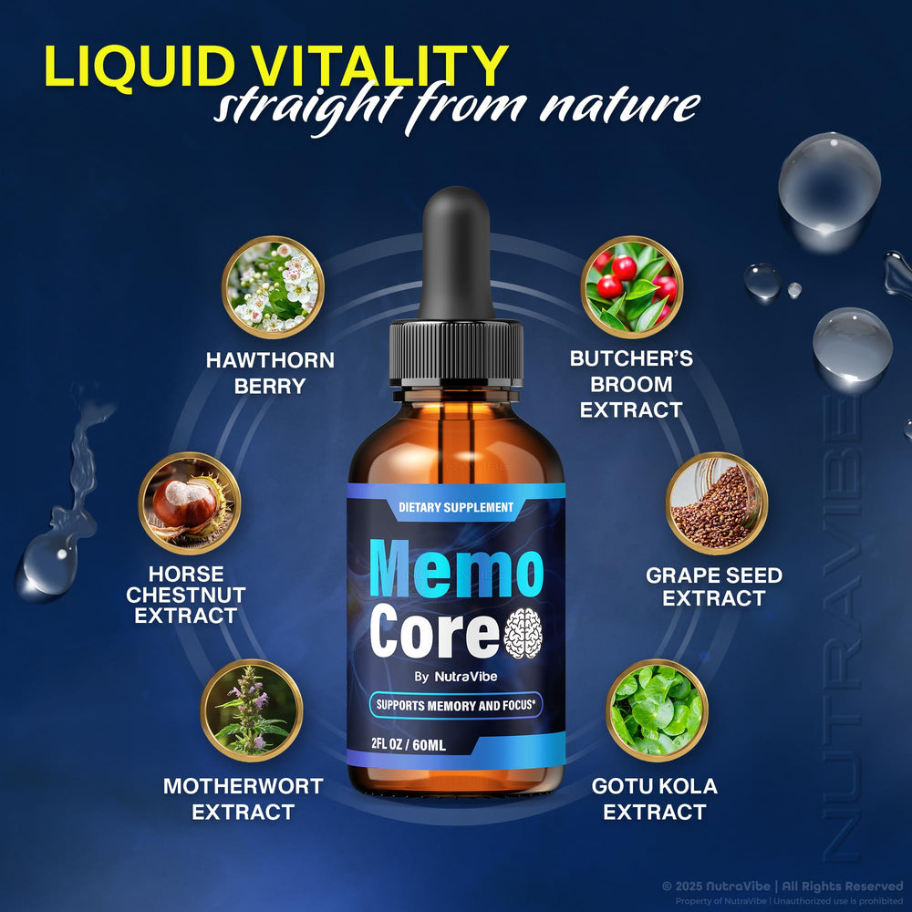 60 servings per bottle packaging of Memo Core