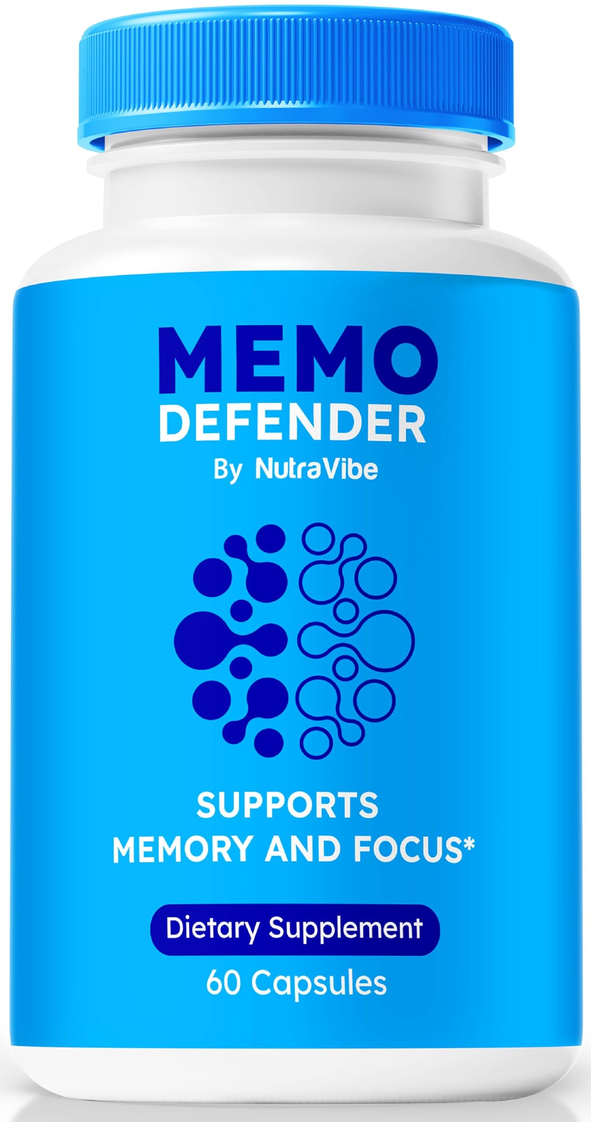 Memo Defender Pills bottle front view