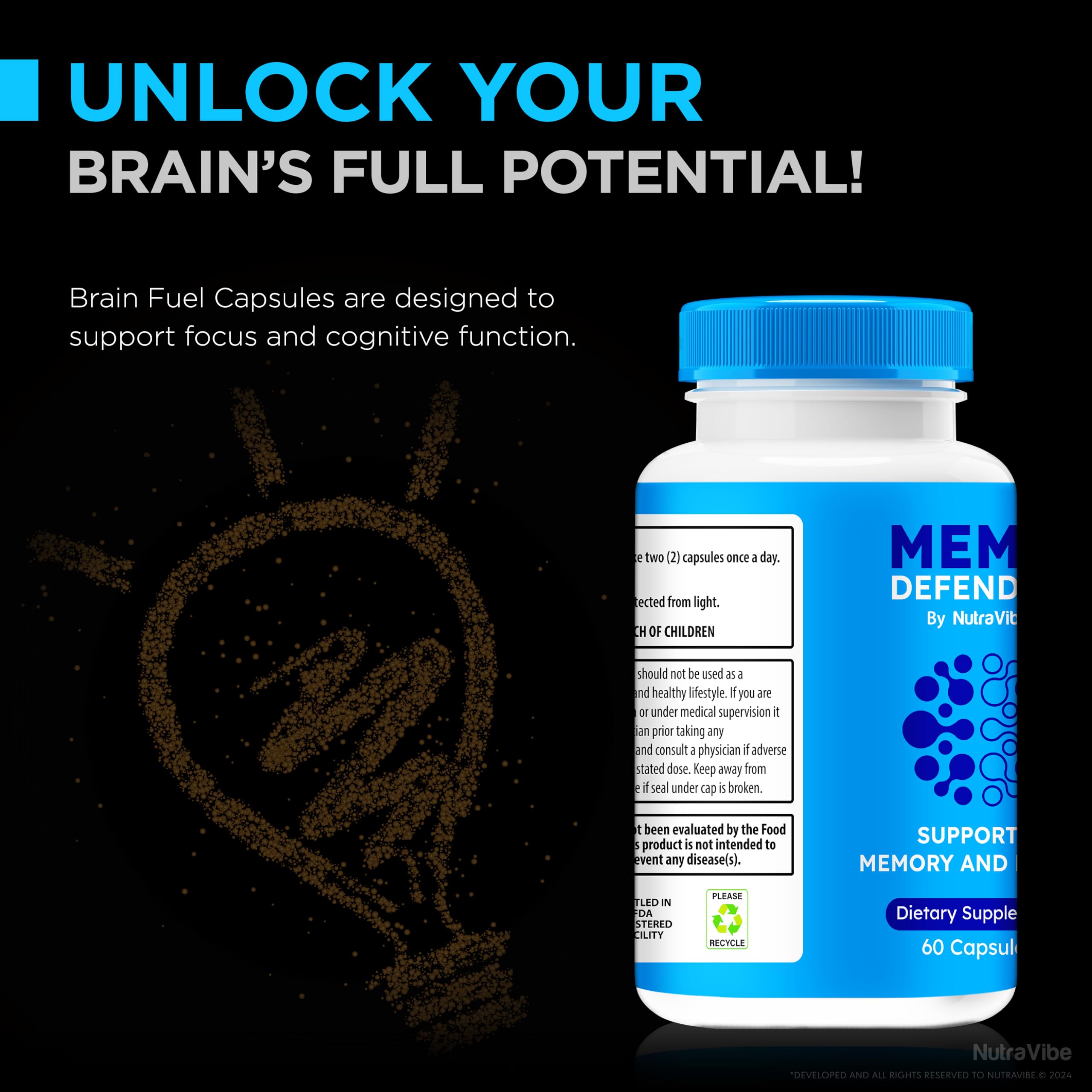 Capsules of Memo Defender Pills close-up