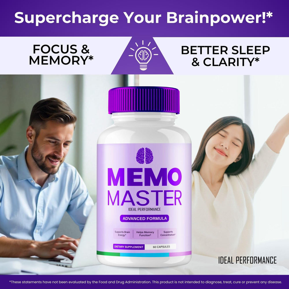 Memo Master Capsules bottle with label close-up