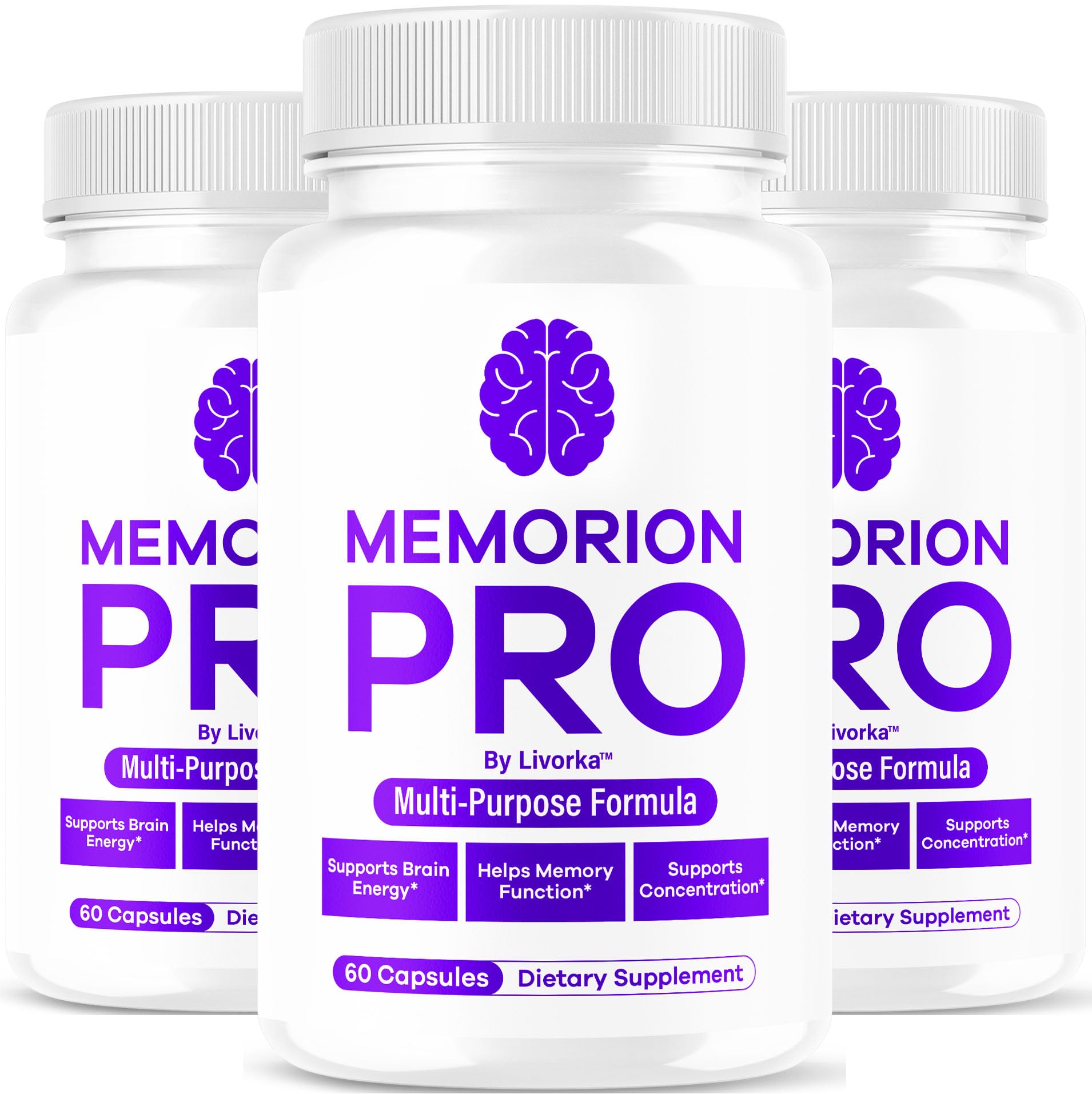 3-pack Memorion Pro bottle front