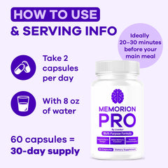 Memorion Pro brain health capsules bottle