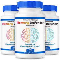 Front view of Memory Defender 180-count bottle