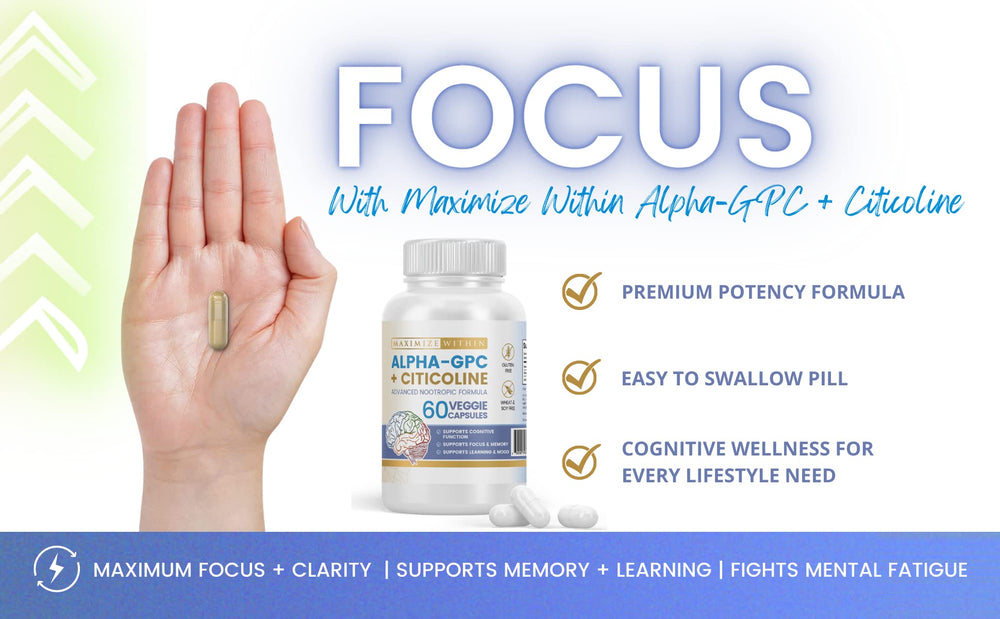 Memory and focus boost brain schematic