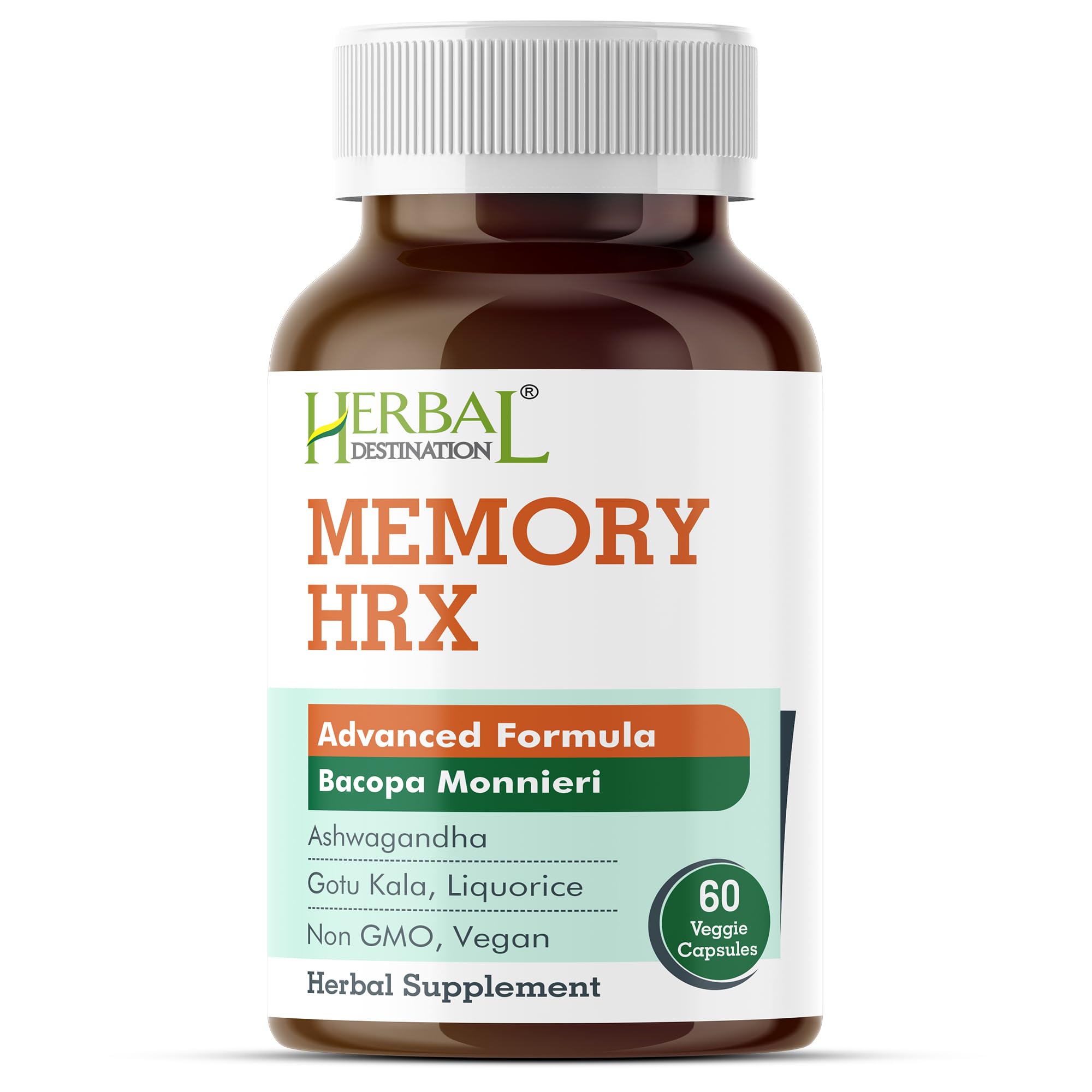 Memory Hrx capsules bottle displaying 60-count