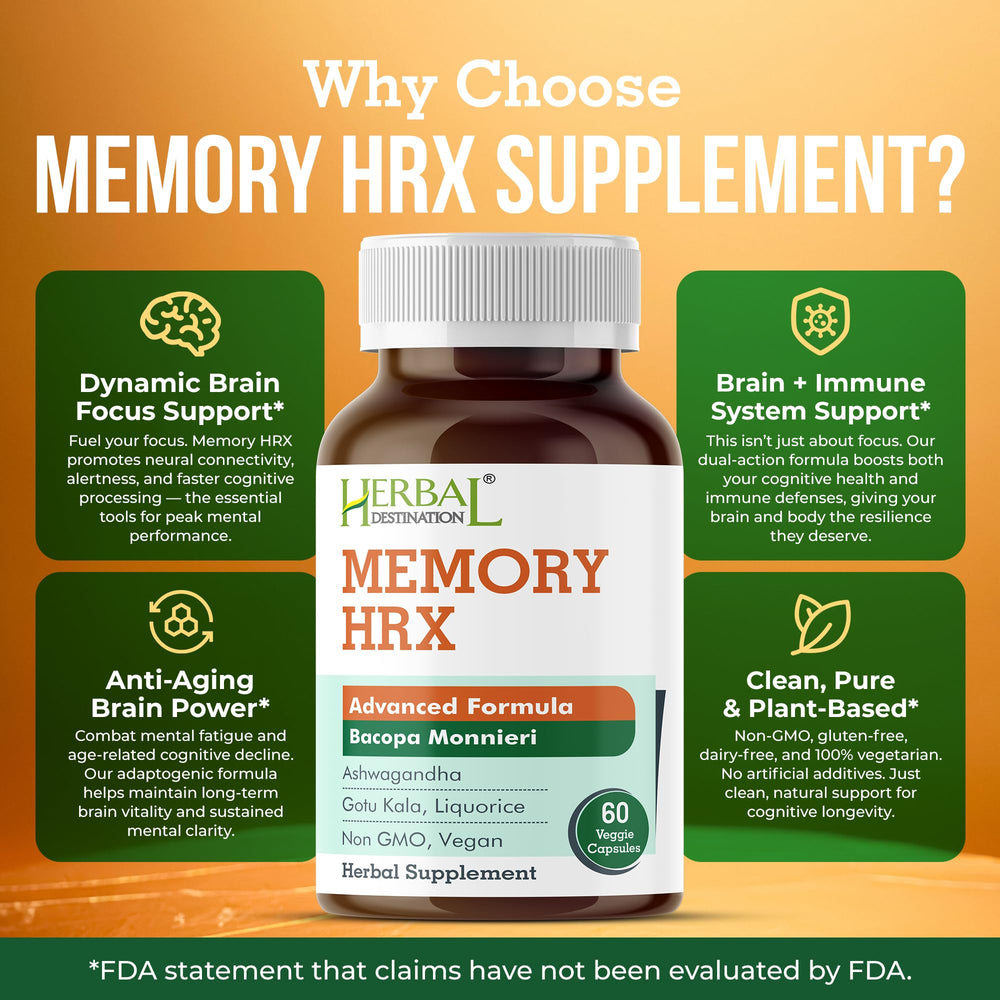 Memory Hrx brain health with immune support visual