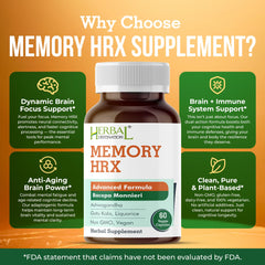 Memory Hrx brain health with immune support visual