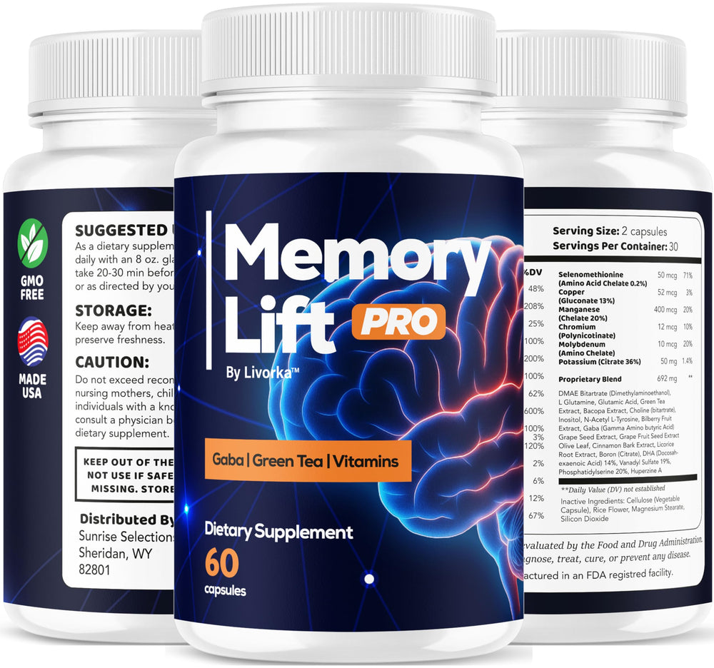All-natural Memory Lift Pro capsules in bottle