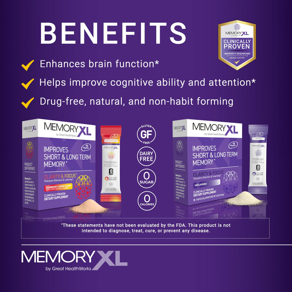 Phosphatidylserine and essential vitamins for brain health illustration