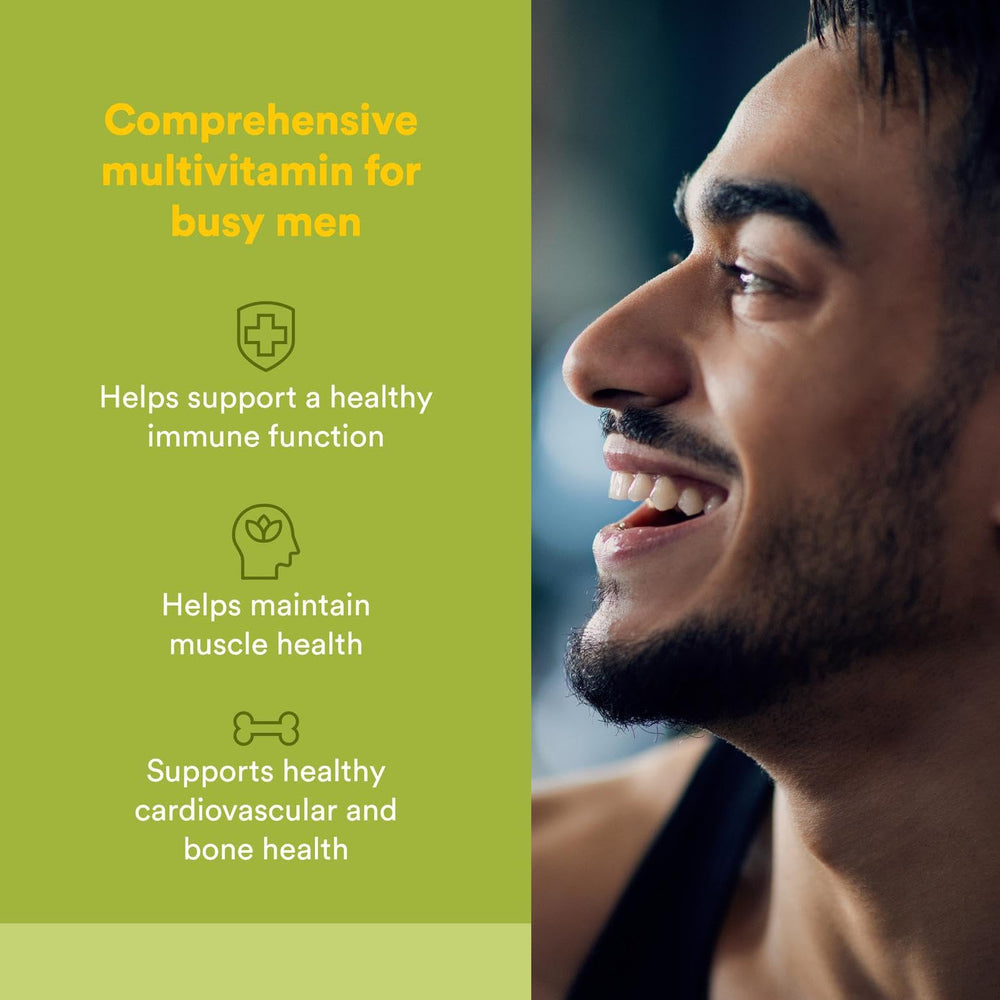 Vegan, plant-based men’s multivitamin serving size image