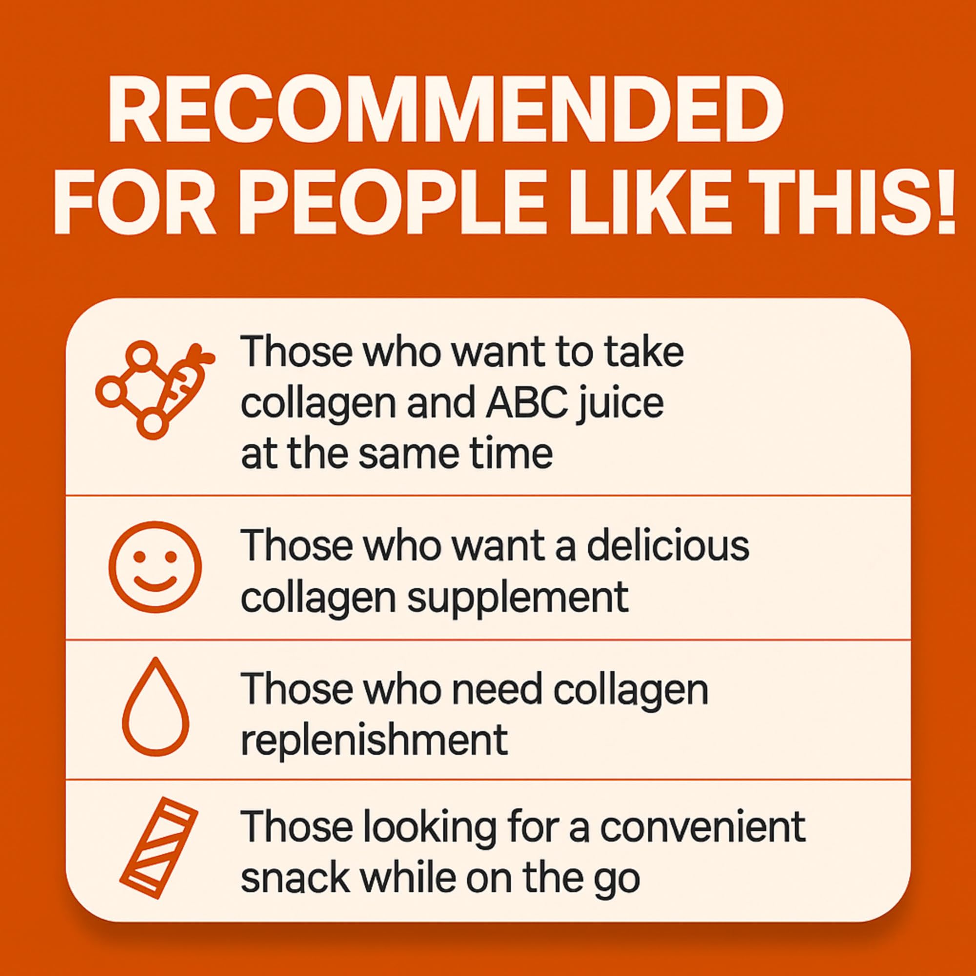 Individual collagen jelly sticks packaging