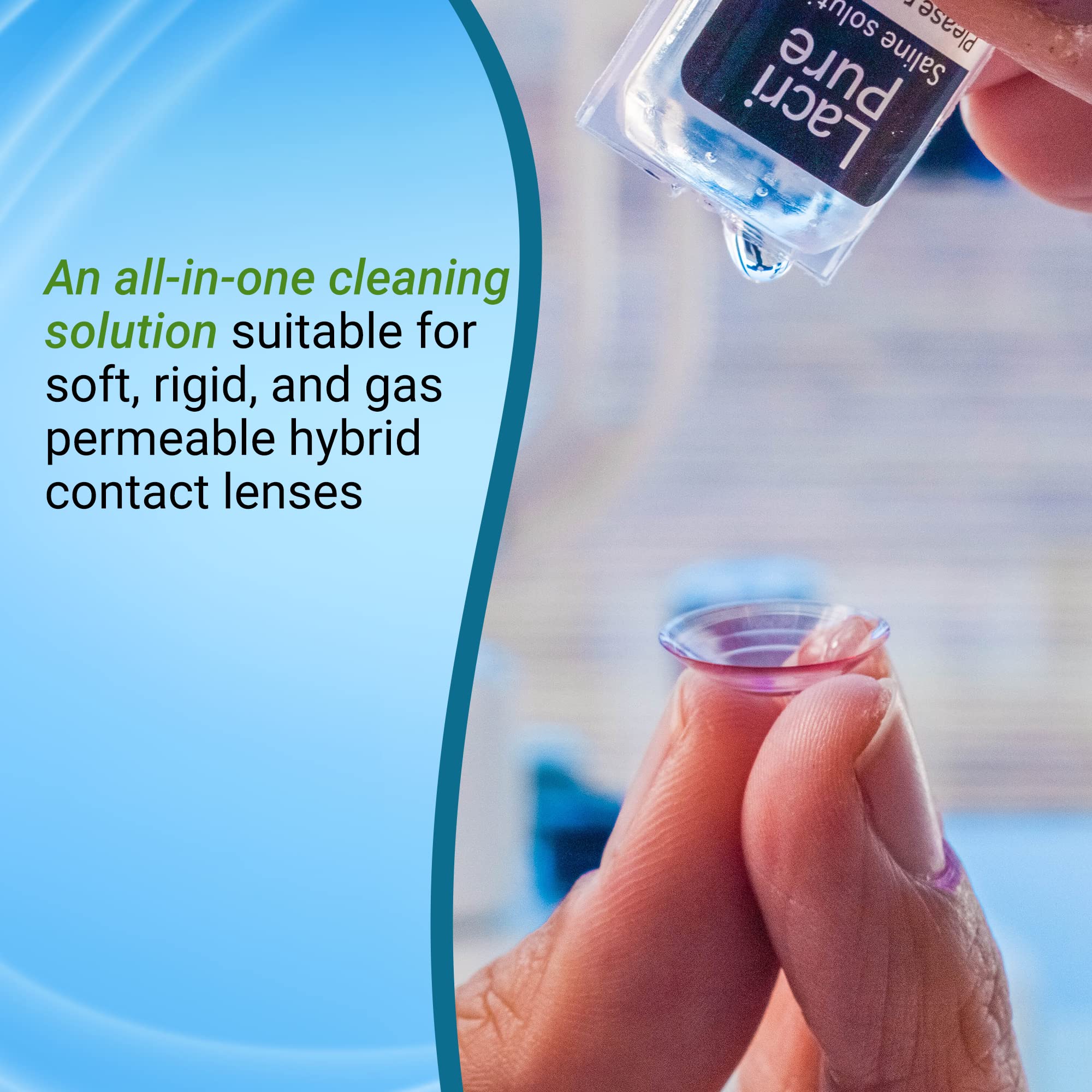 Pack of LacriPure saline contact lens solution vials