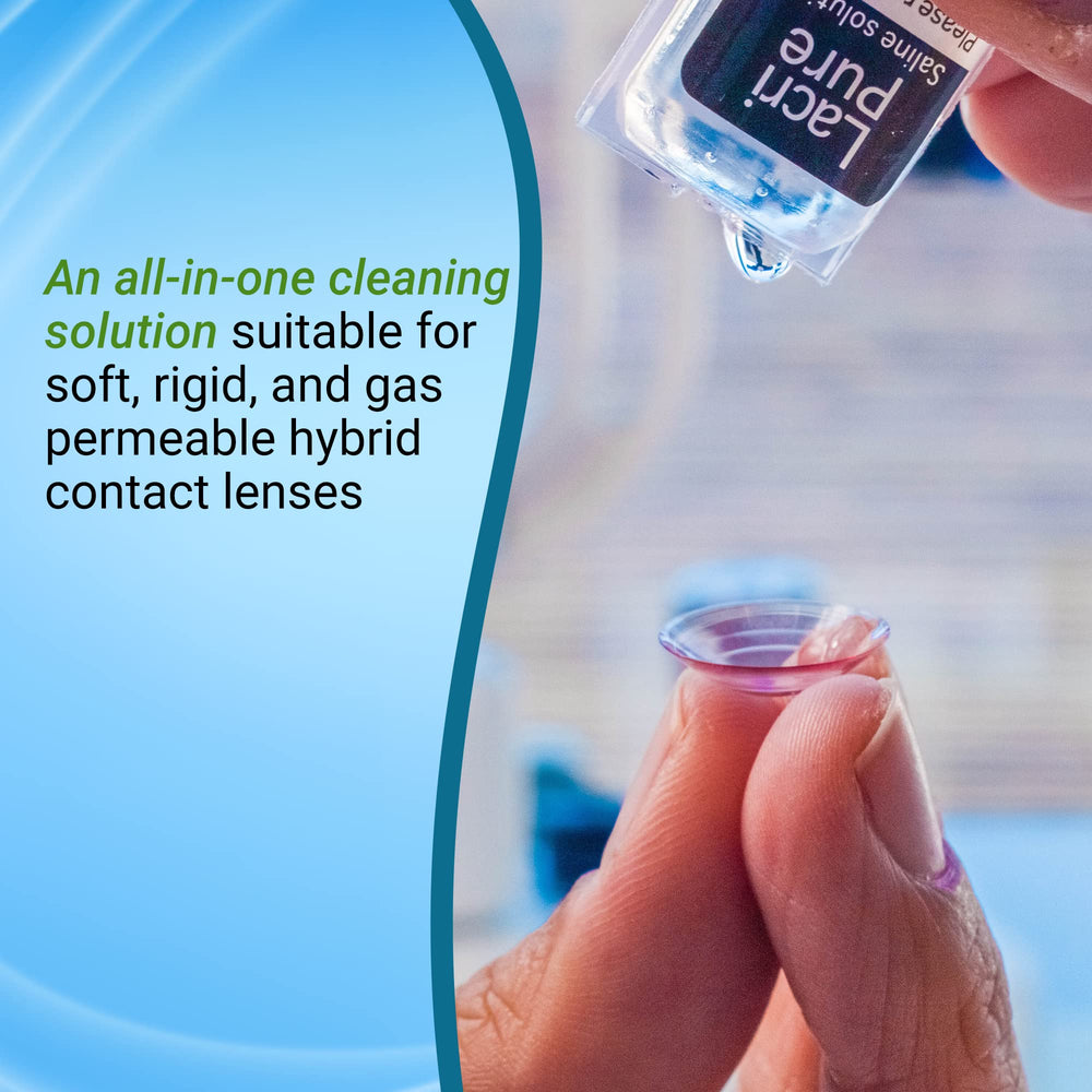 Pack of LacriPure saline contact lens solution vials