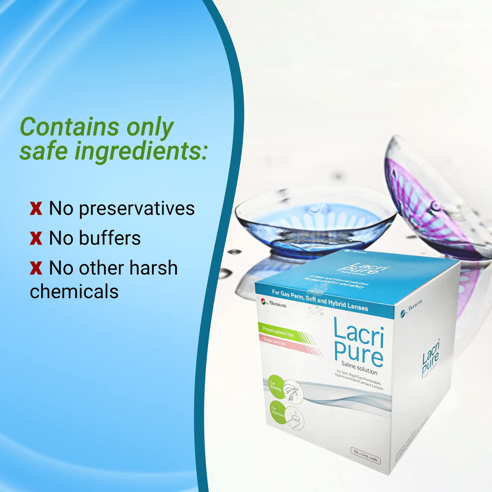 Usage and storage guide for LacriPure saline lens solution