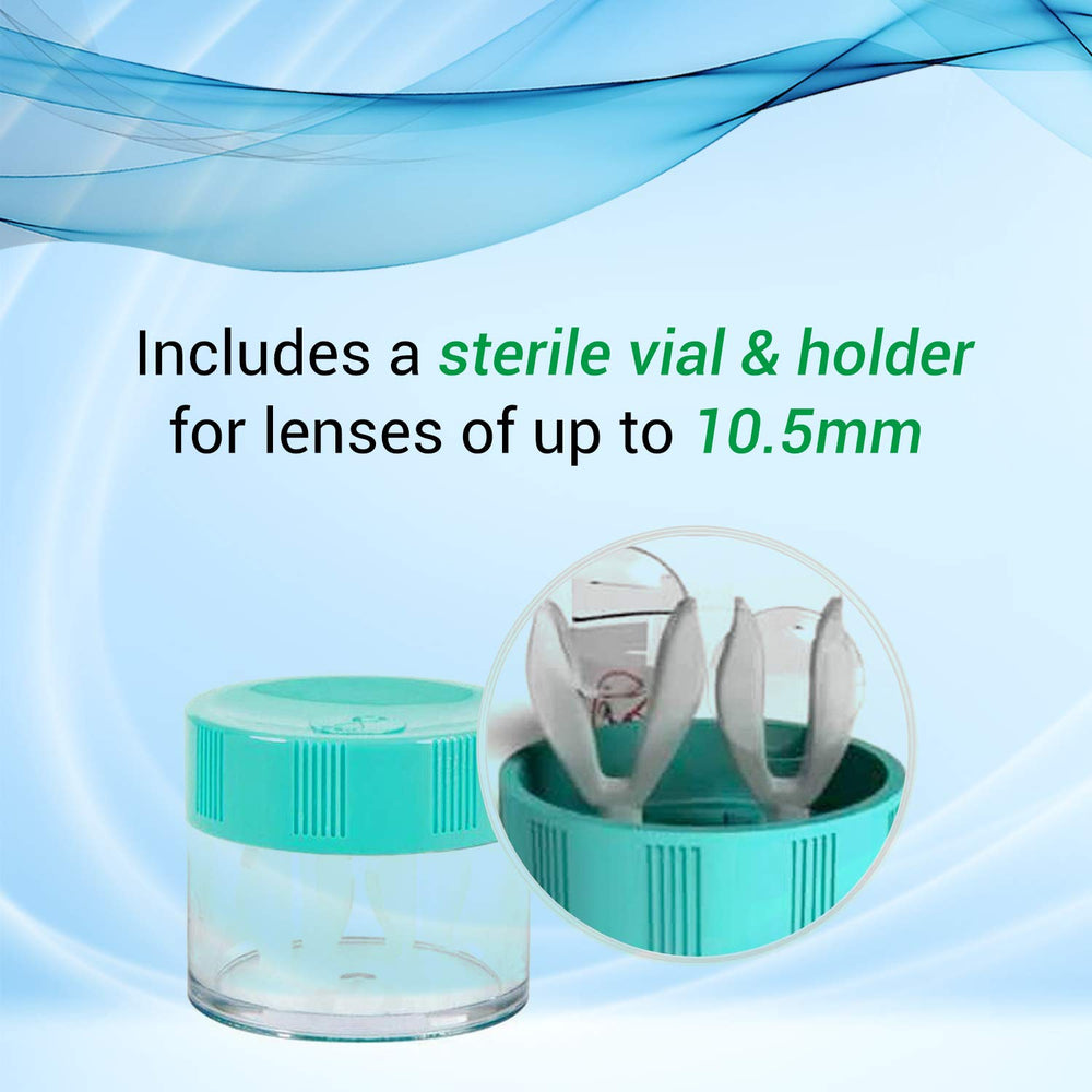GP contact lenses soaking in Progent solution for 30 minutes