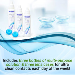 Travel-sized leak-proof Menicon Unique pH 4 oz bottle