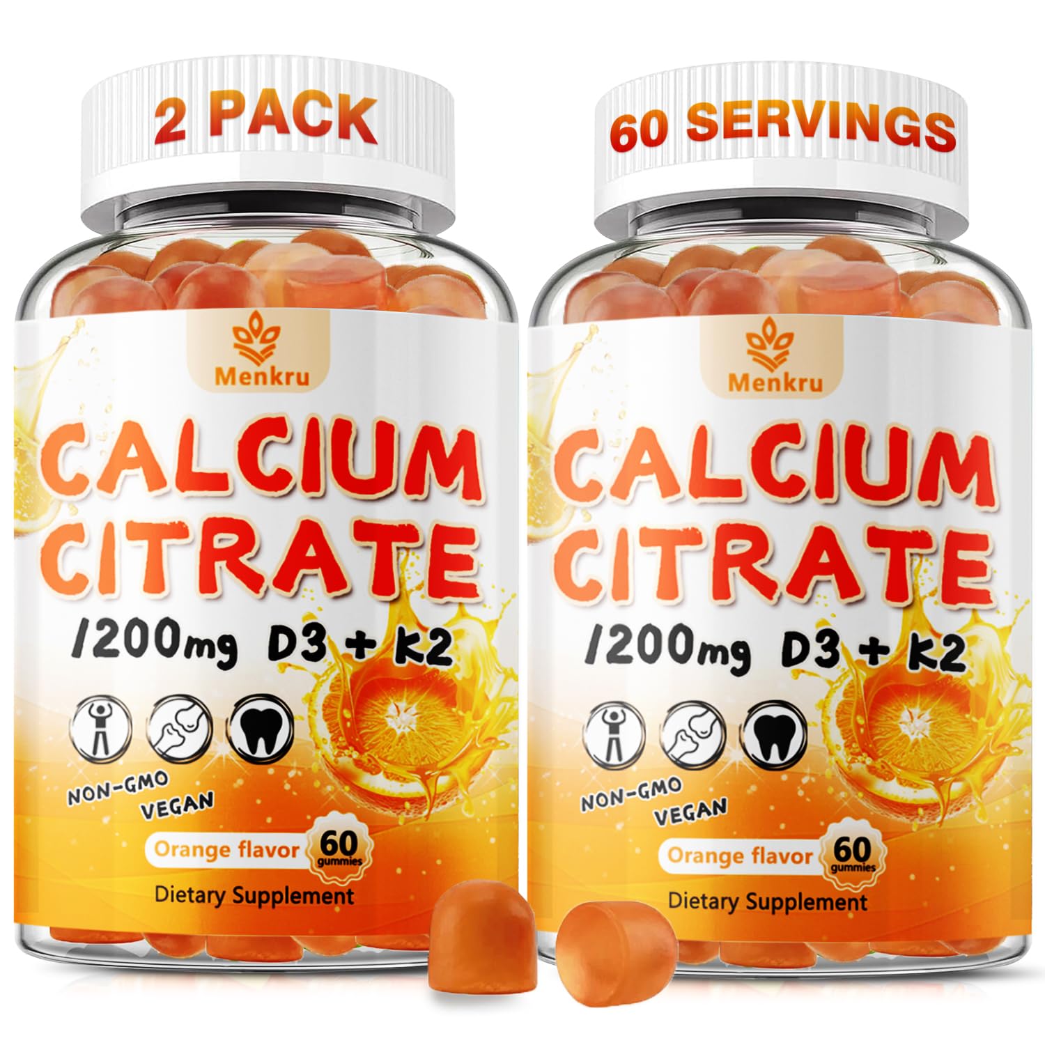Menkru calcium citrate gummies package front