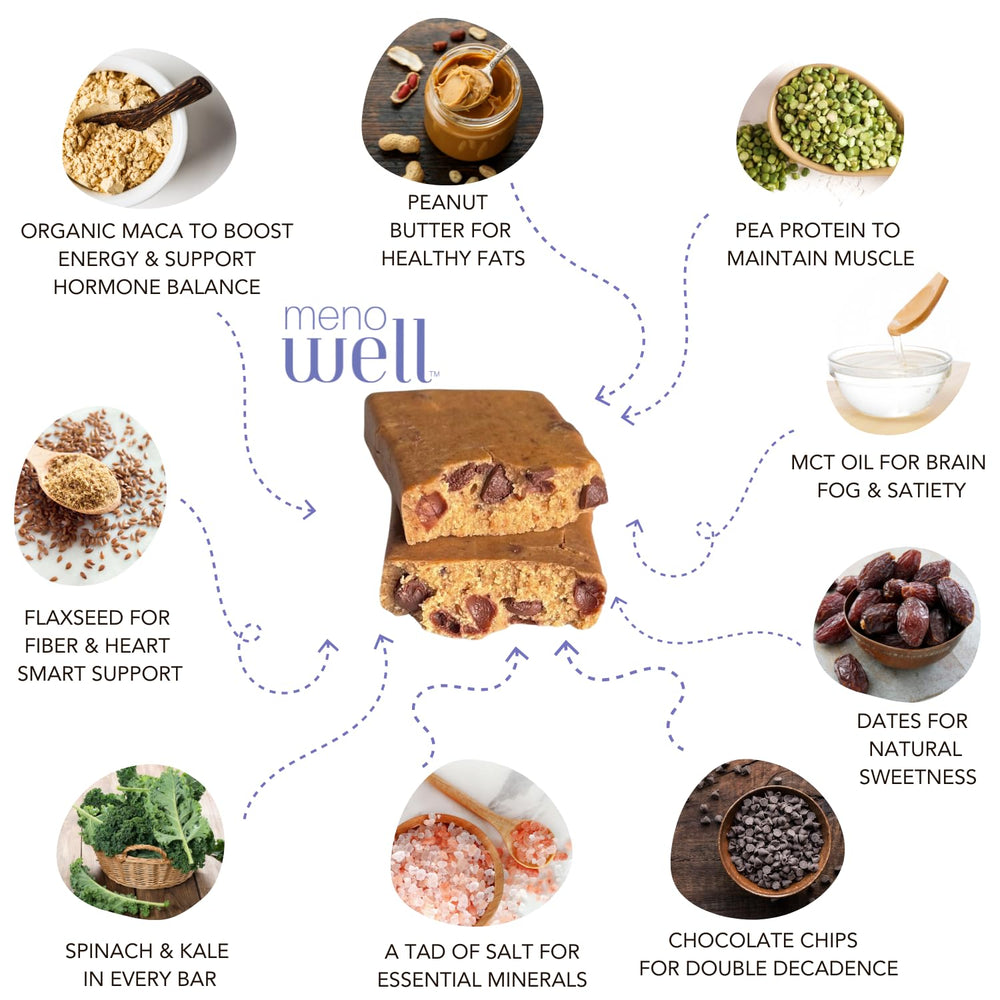 MenoWell bar pairs with workouts to support post exercise energy and fullness.