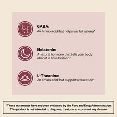 Supplement facts panel for MENOLABS Well Rested Sleep Aid