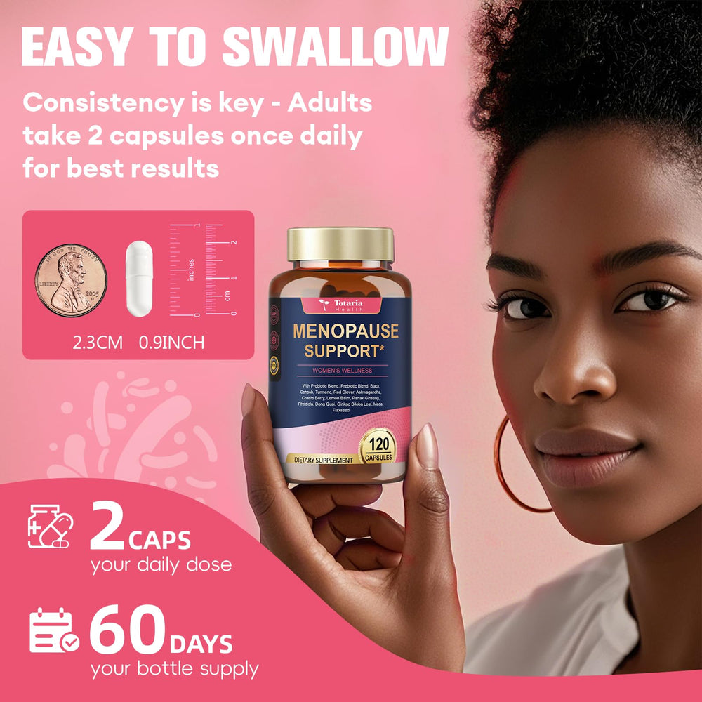 Lifestyle shot of a woman experiencing menopause relief