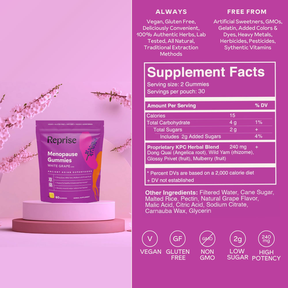 60-count bottle of menopause gummies