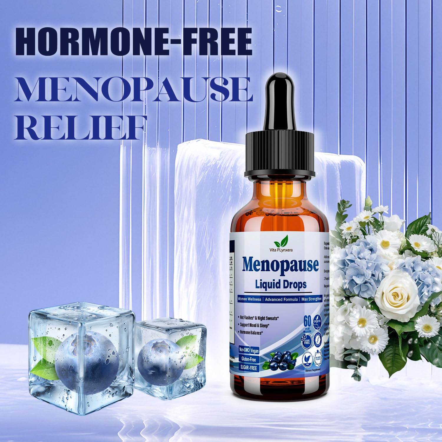 Night sweats and mood support imagery with Passion Flower extract