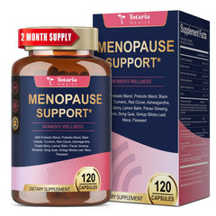 40-in-1 menopause supplements bottle with 120 vegan caps