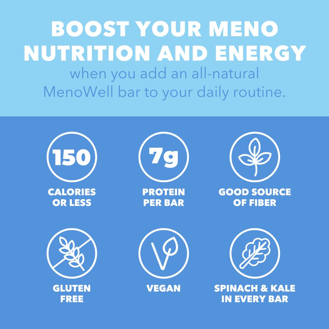 MenoWell bar organic maca probiotic-fiber close-up signaling balance support.
