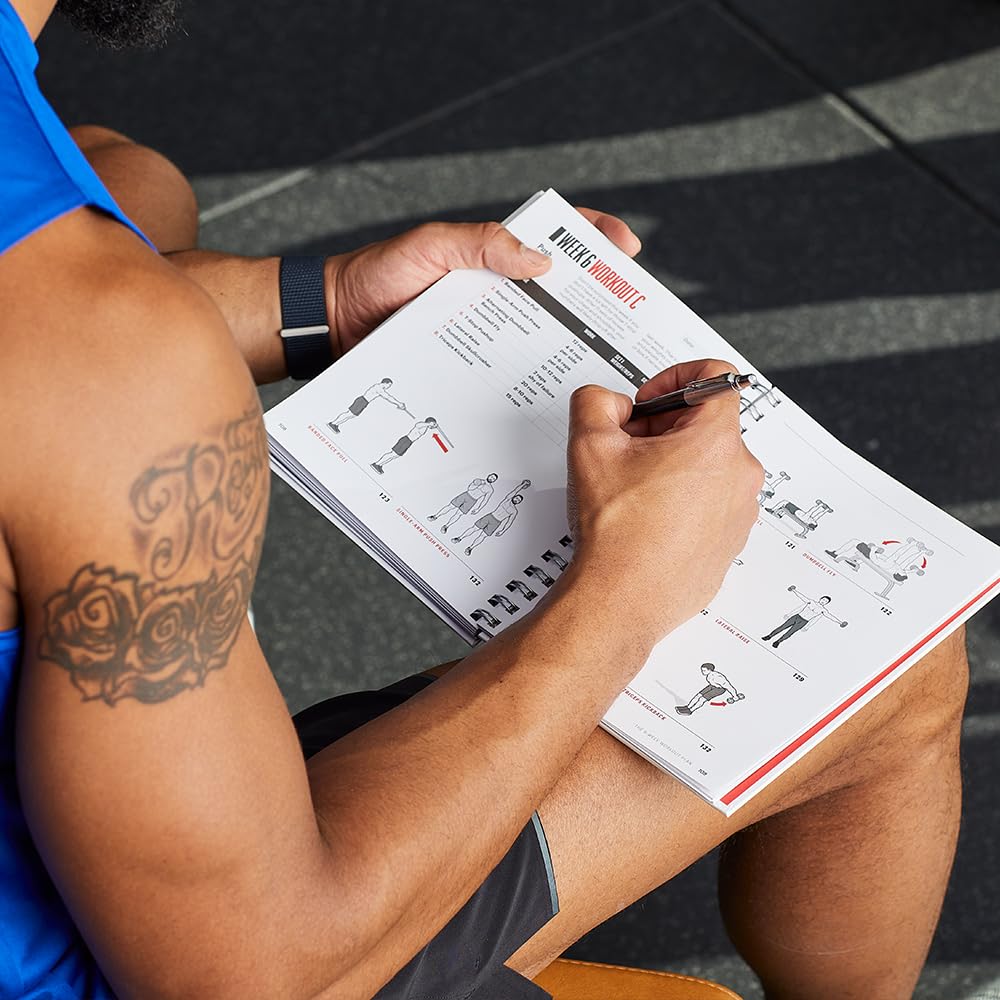 Men's Health 6-week plan pages inside hints at step-by-step workout flow.