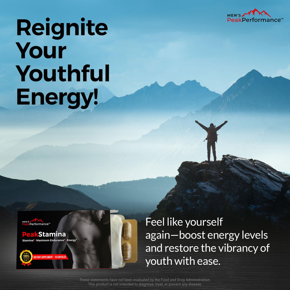 MEN'S PeakPerformance Male Maximizer ashwagandha focus demonstrates calm focus and resilience