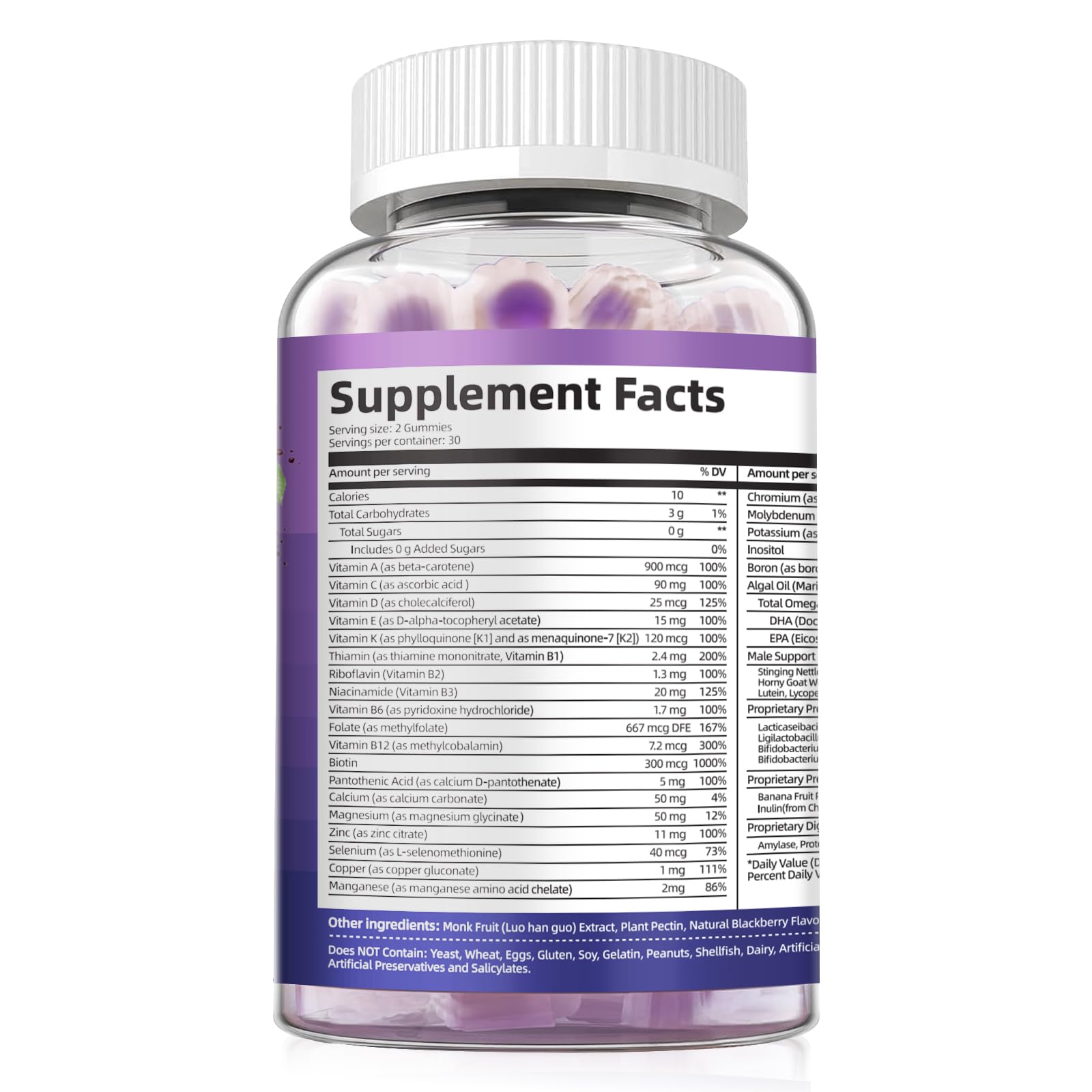 60 gummies per bottle for a 30-day supply