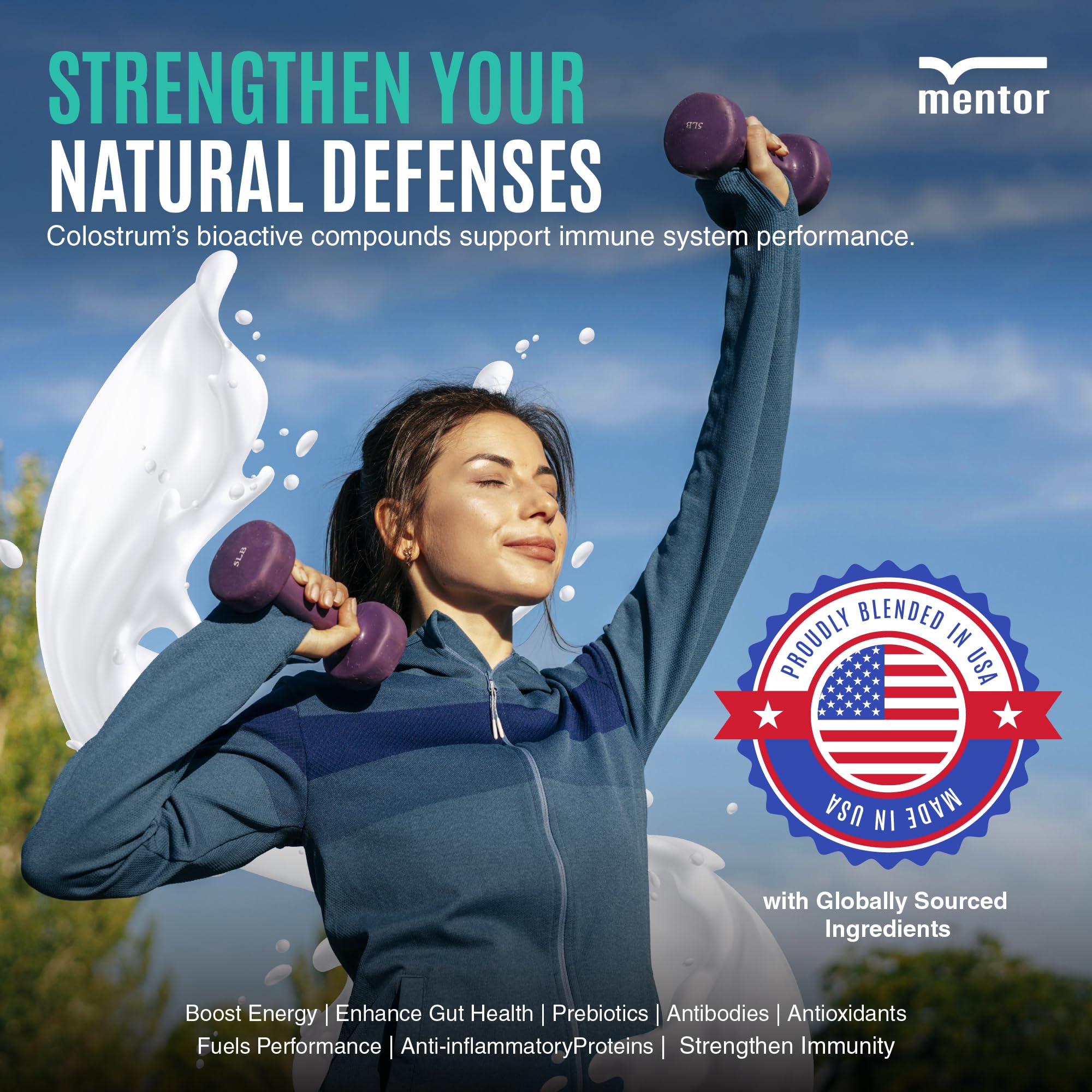 Colostrum powder supporting gut health
