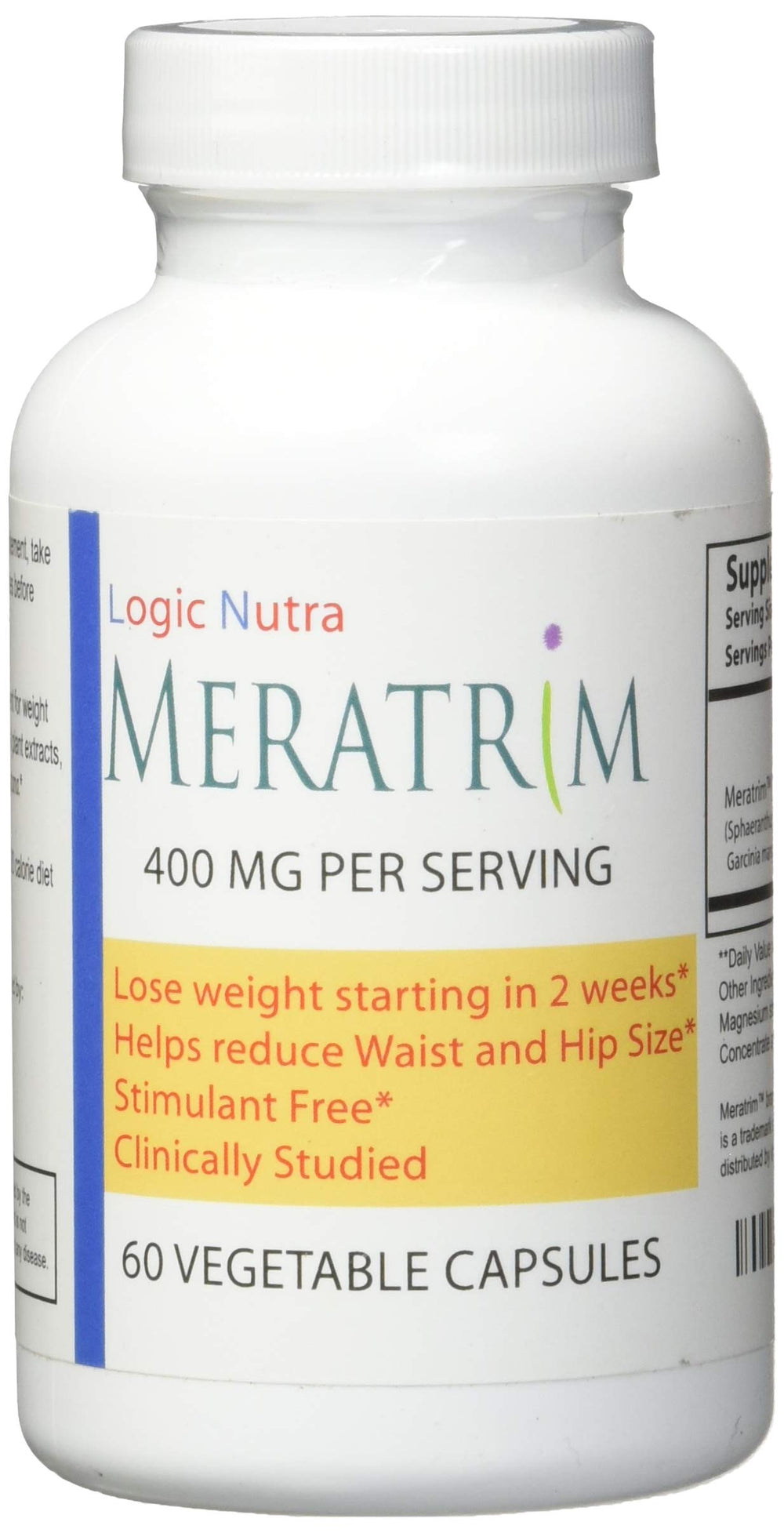 Logic Nutra Meratrim proprietary blend bottle with 60 capsules