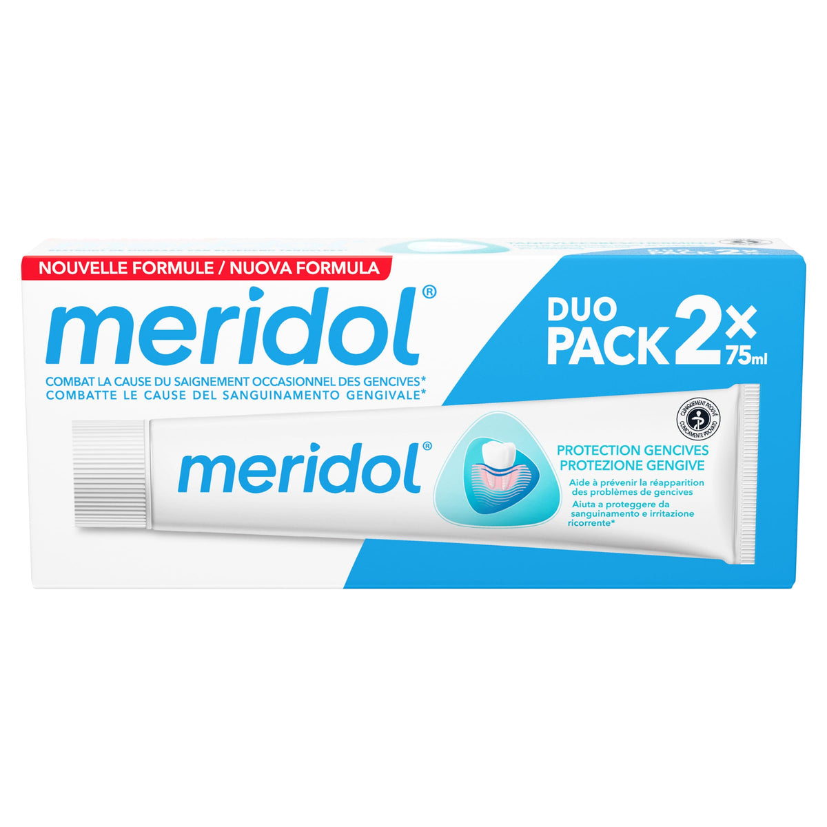 Meridol Irritated Gums toothpaste pack front view