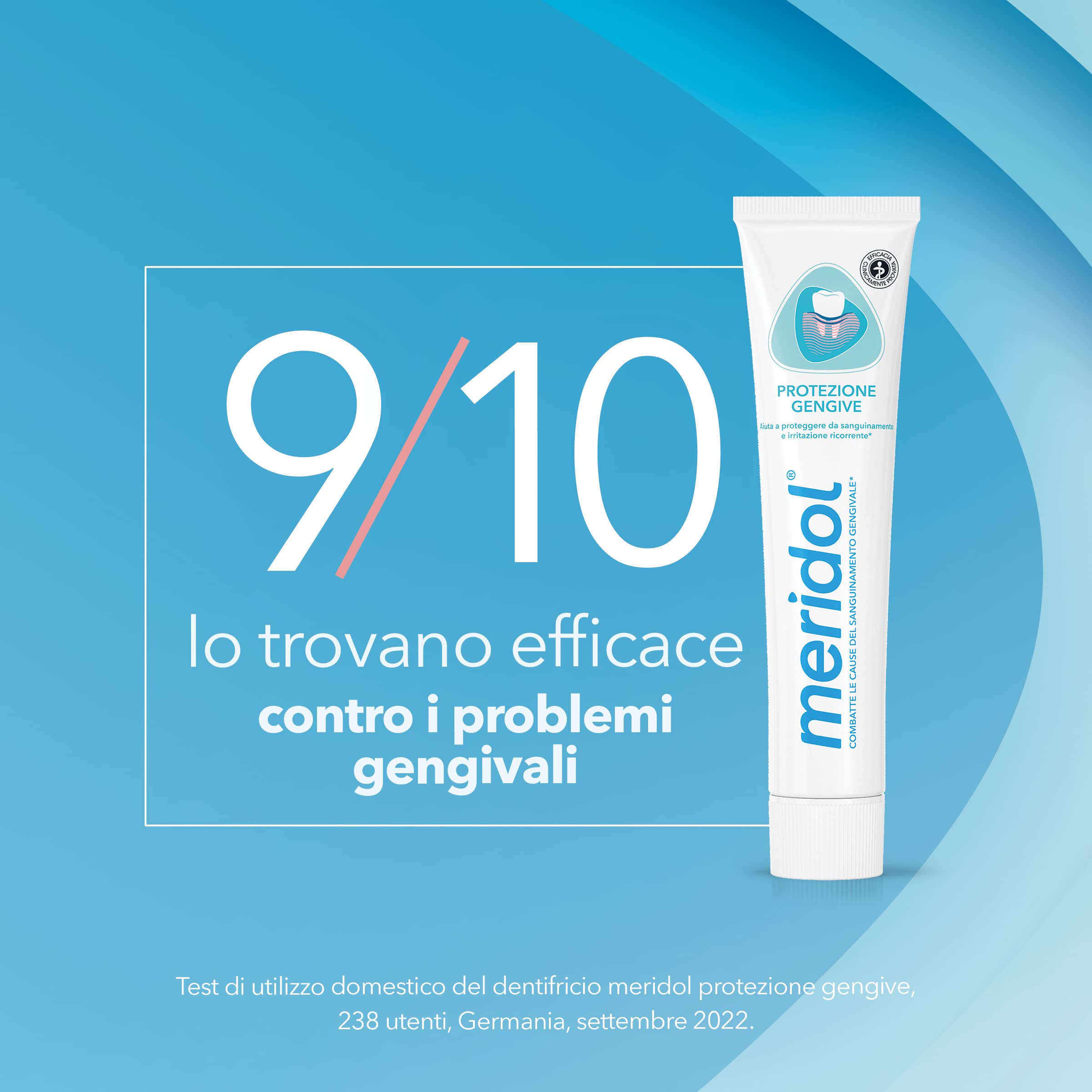 Meridol Gencives Irritees toothpaste on product display
