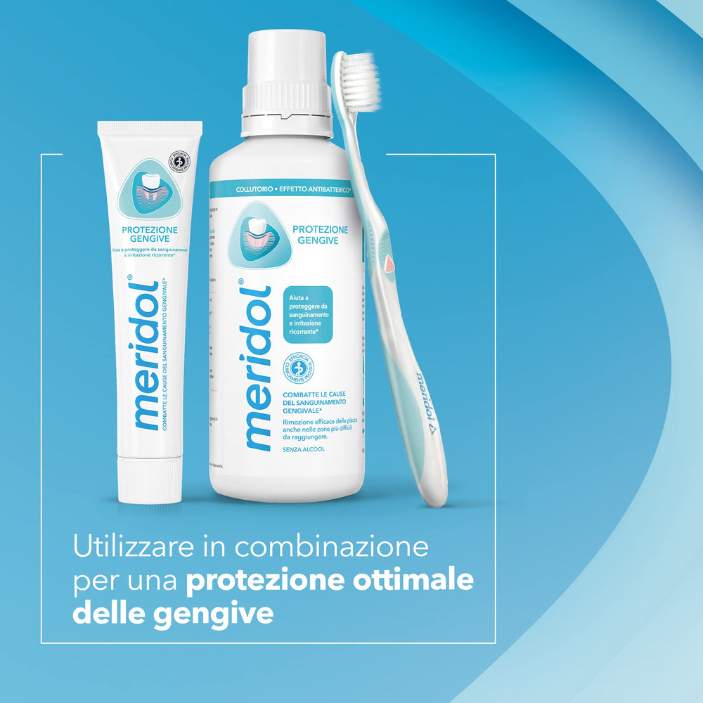 Back view of Meridol Gencives packaging