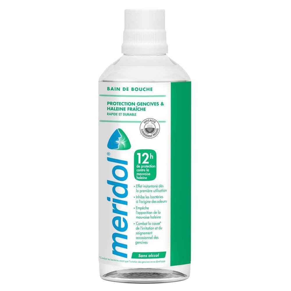 Meridol Halitosis Mouthwash bottle 400ml - front view