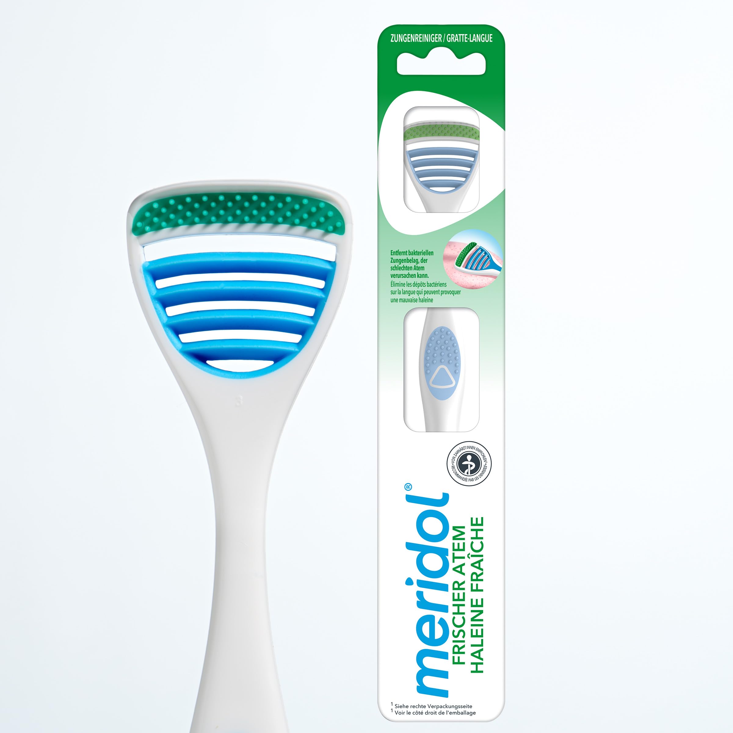 Meridol Safe Breath Tongue Cleaner front view