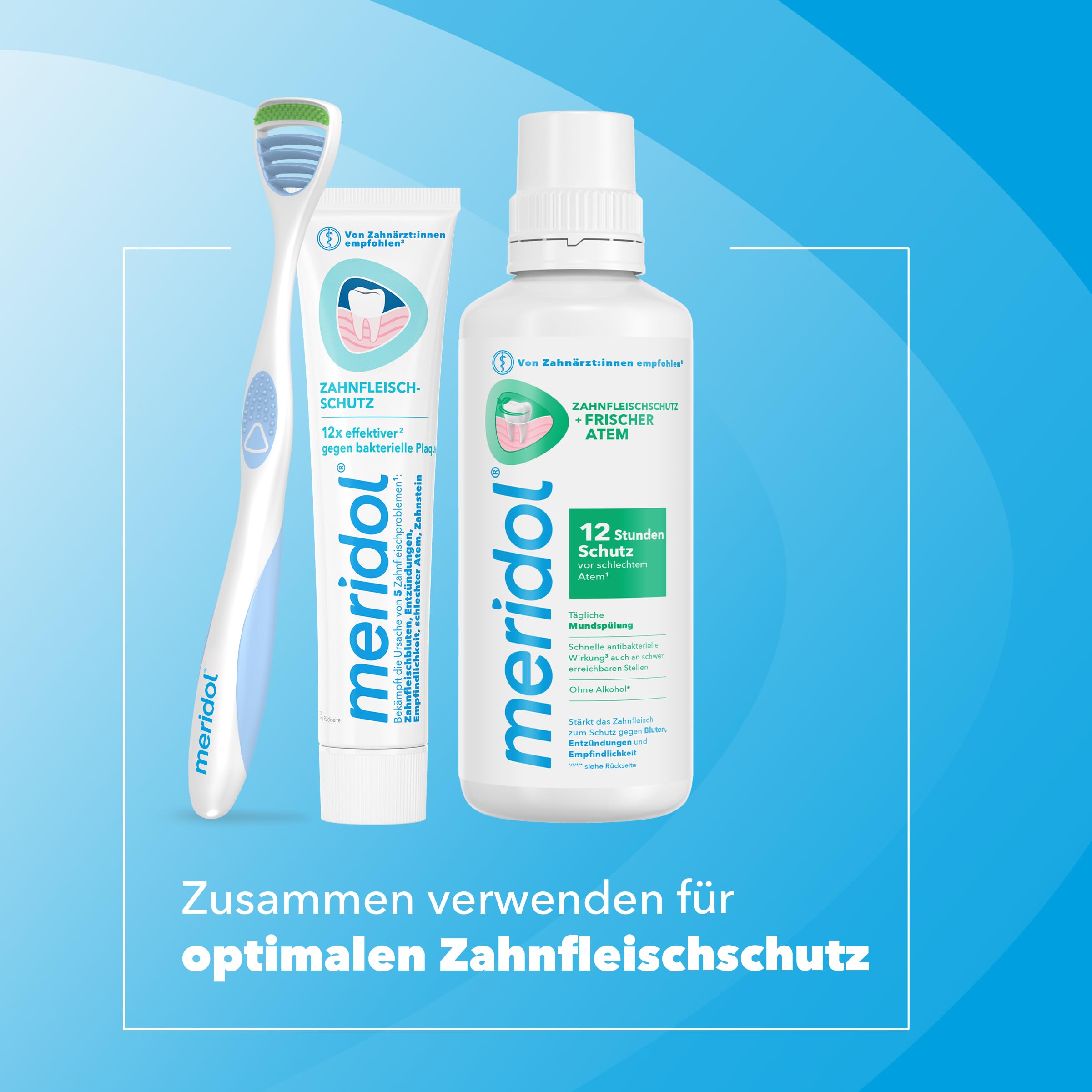Tongue cleaner shown with toothpaste for scale