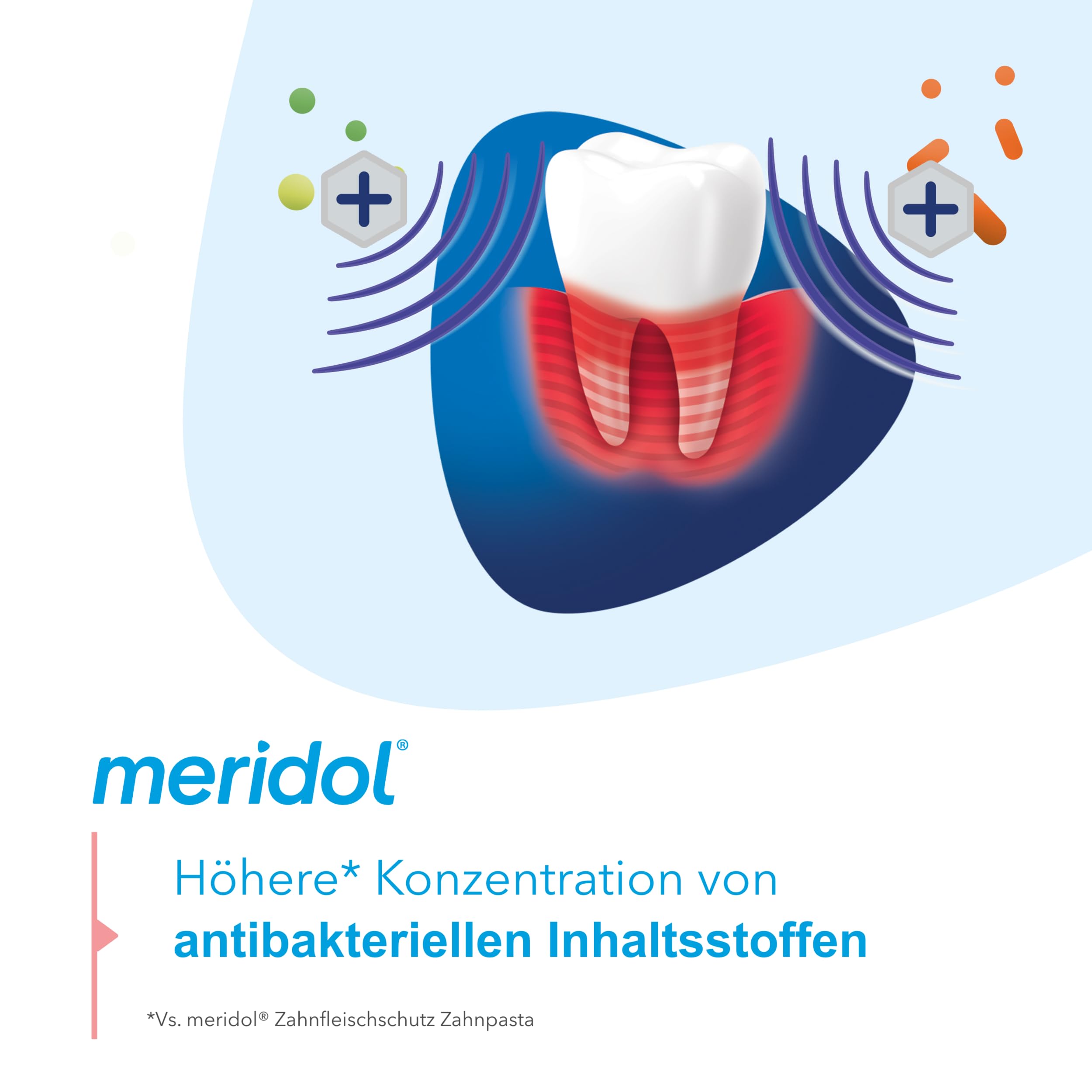 Toothpaste with toothbrush shown for care routine
