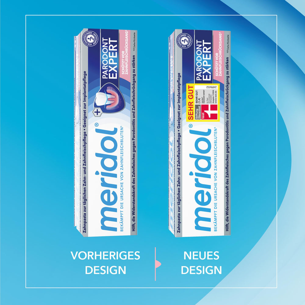 Gum care concept associated with Meridol Parodont Expert
